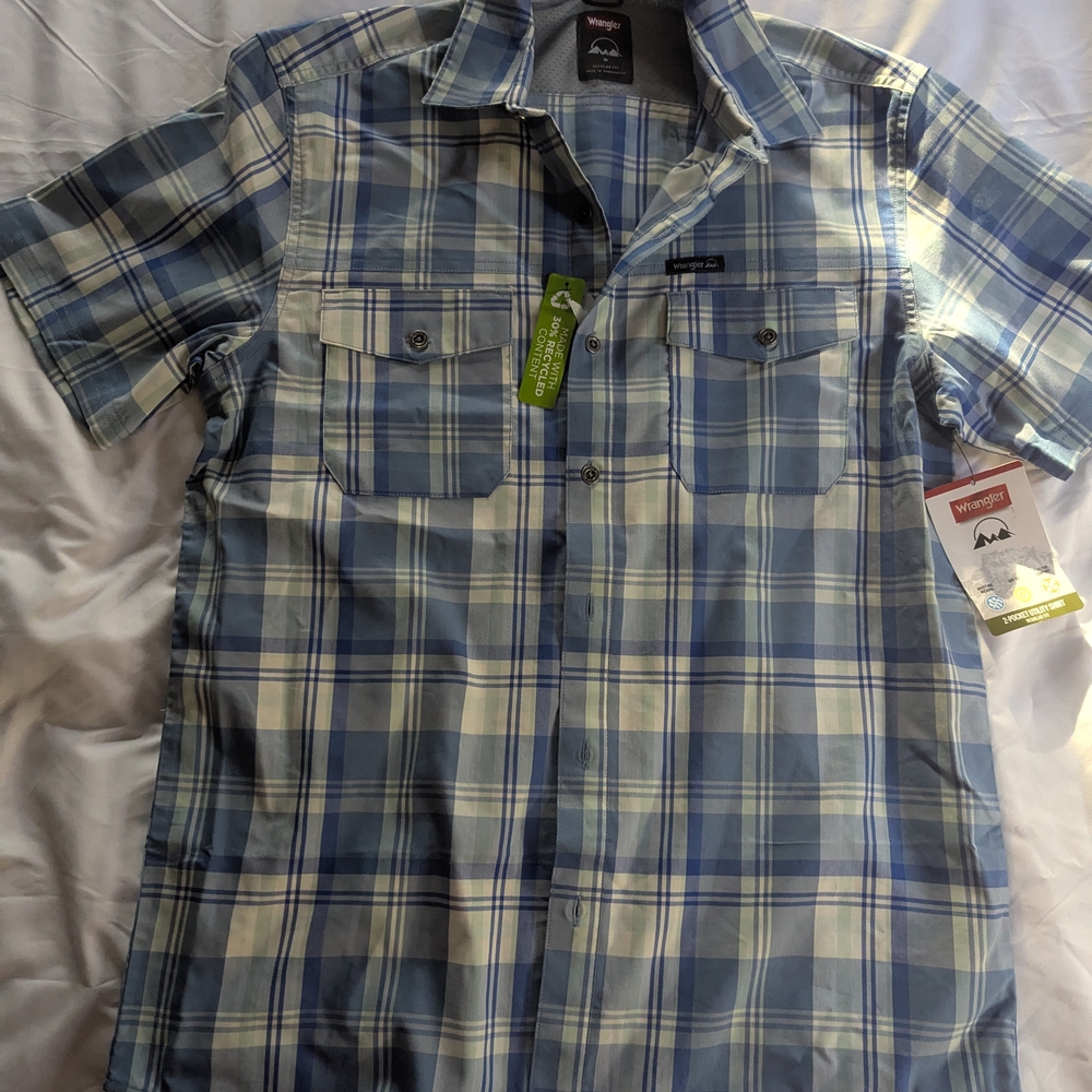 Blue Plaid Shirt‎